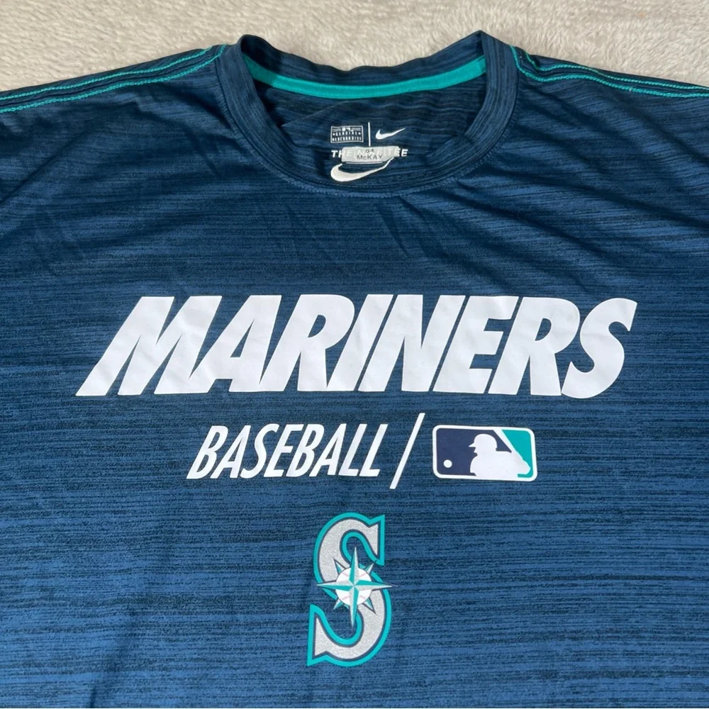 TEAM ISSUE Nike Seattle Mariners MLB Baseball Practice Training Shirt #64‎ McKay